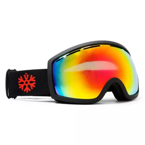 Skibril - Zwart met rood spiegelglas - Afbeelding 2