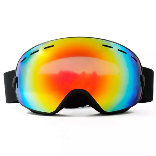 Skibril Frameless - Zwart met rood spiegelglas