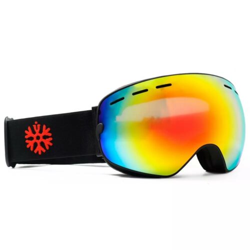 Skibril Frameless - Zwart met rood spiegelglas - Afbeelding 2