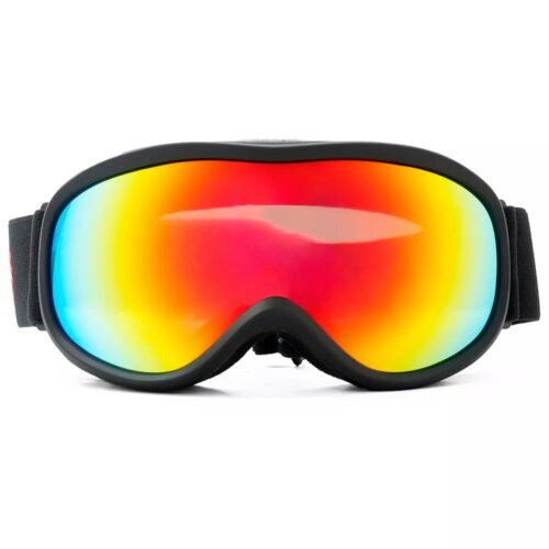 Skibril kids - Zwart met rood spiegelglas